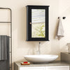 Bathroom Medicine Cabinet with Mirror and Adjustable Shelf-Black
