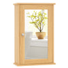 Bathroom Medicine Cabinet with Mirror and Adjustable Shelf-Natural