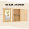 Bathroom Medicine Cabinet with Mirror and Adjustable Shelf-Natural