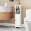 Bathroom Storage Cabinet with Door and Adjustable Shelves-White