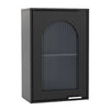 Bathroom Wall Cabinet with Tempered Glass Door and Adjustable Shelf-Black