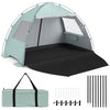 Beach Tent Sun Shelter with Canopy Carry Bag for 3-4 Person-Green