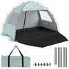 Beach Tent Sun Shelter with Canopy Carry Bag for 5-6 Person-Green
