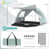 Beach Tent Sun Shelter with Canopy Carry Bag for 5-6 Person-Green