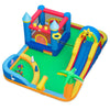 Beach-Themed Inflatable Water Slide with Climbing Wall