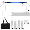 Beach Canopy Shields 300 x 300 cm Beach Tent Sun Shelter Fit 6-8 People-Blue
