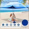 Beach Canopy Shields 300 x 300 cm Beach Tent Sun Shelter Fit 6-8 People-Blue