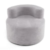Bean Bag Chair with Soft Teddy Fleece and Curved Backrest-Grey
