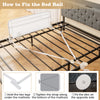 100 CM/120 CM Foldable Baby Bed Rail with Removable Washable Cover and Safety Strap-White-100 cm