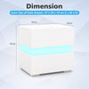 Bedside Table LED  Nightstand with 2 Drawers-White
