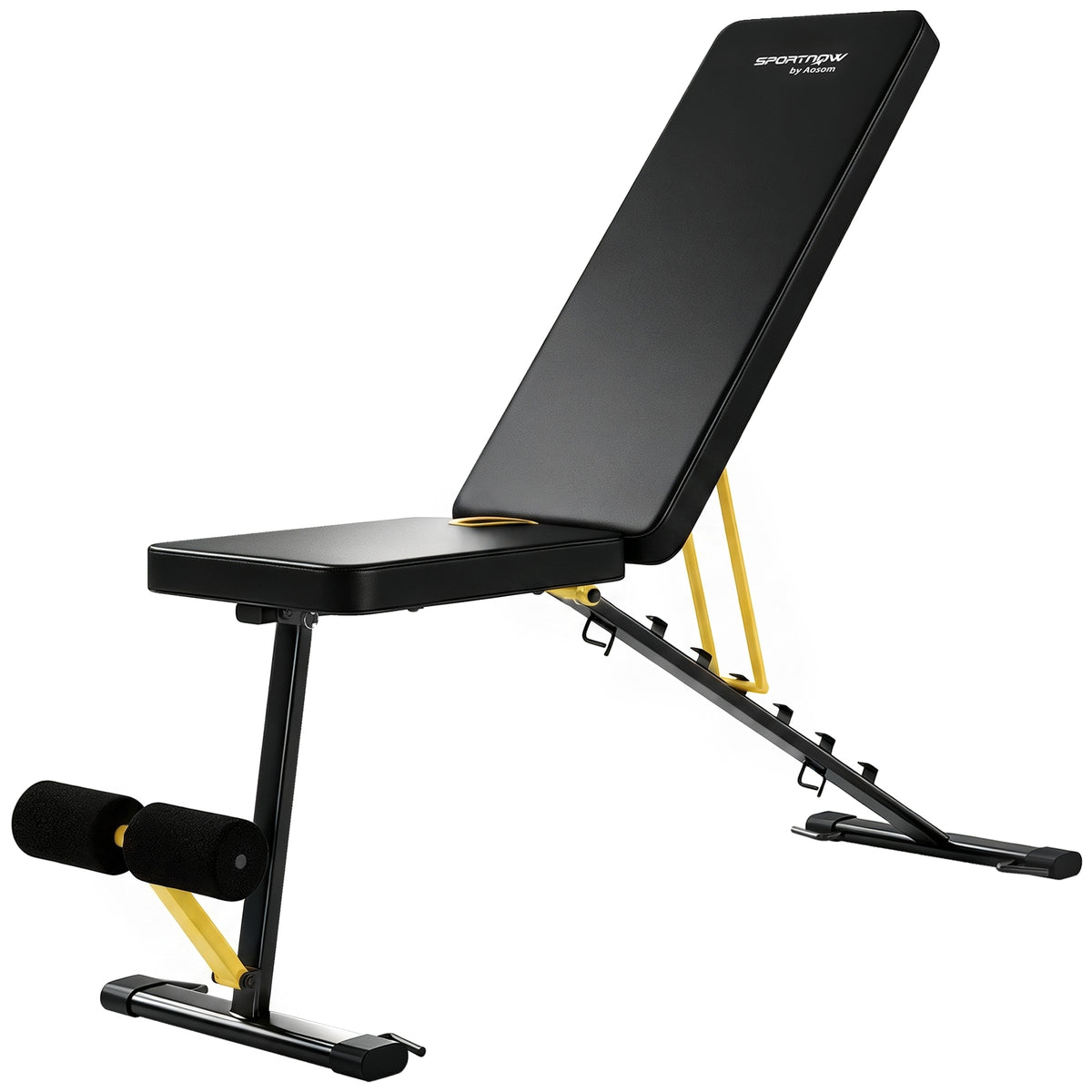 SPORTNOW Adjustable Weight Bench in Yellow