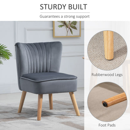 HOMCOM Modern Accent Chair in Grey