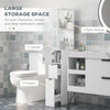 HOMCOM Slim Bathroom Storage Cabinet with Drawers, Tall Bathroom Cupboard with 2-Tier Shelf, White