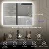 HOMCOM 80 x 60cm LED Bathroom Mirror, with Bluetooth - Silver Tone