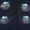 4-Bike Garage Bicycle Storage Rack-Black