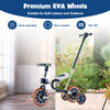 4-in-1 Multifunctional Kids Training Balance Trike wih Adjustable Push Handle-Navy