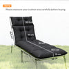 Outsunny Set of Two 190 x 56cm Sun Lounger Cushions - Black