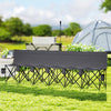 Outsunny 6 Seater Folding Camping Chair with Cup Holder & Carry Bag - Charcoal Grey