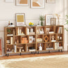 10-Cube Bookcase 120 CM Mid Century Modern Storage Organizer-Natural