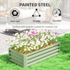 Outsunny Raised Beds for Garden, Galvanised Outdoor Planters, for Herbs and Vegetables, Use for Patio, Garden, Balcony