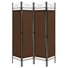 6 Feet 4-Panel Light Weight Room Divider with Polyester Cloth-Brown