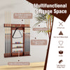 Wall-Mounted Billiards Pool Cue Rack-Brown