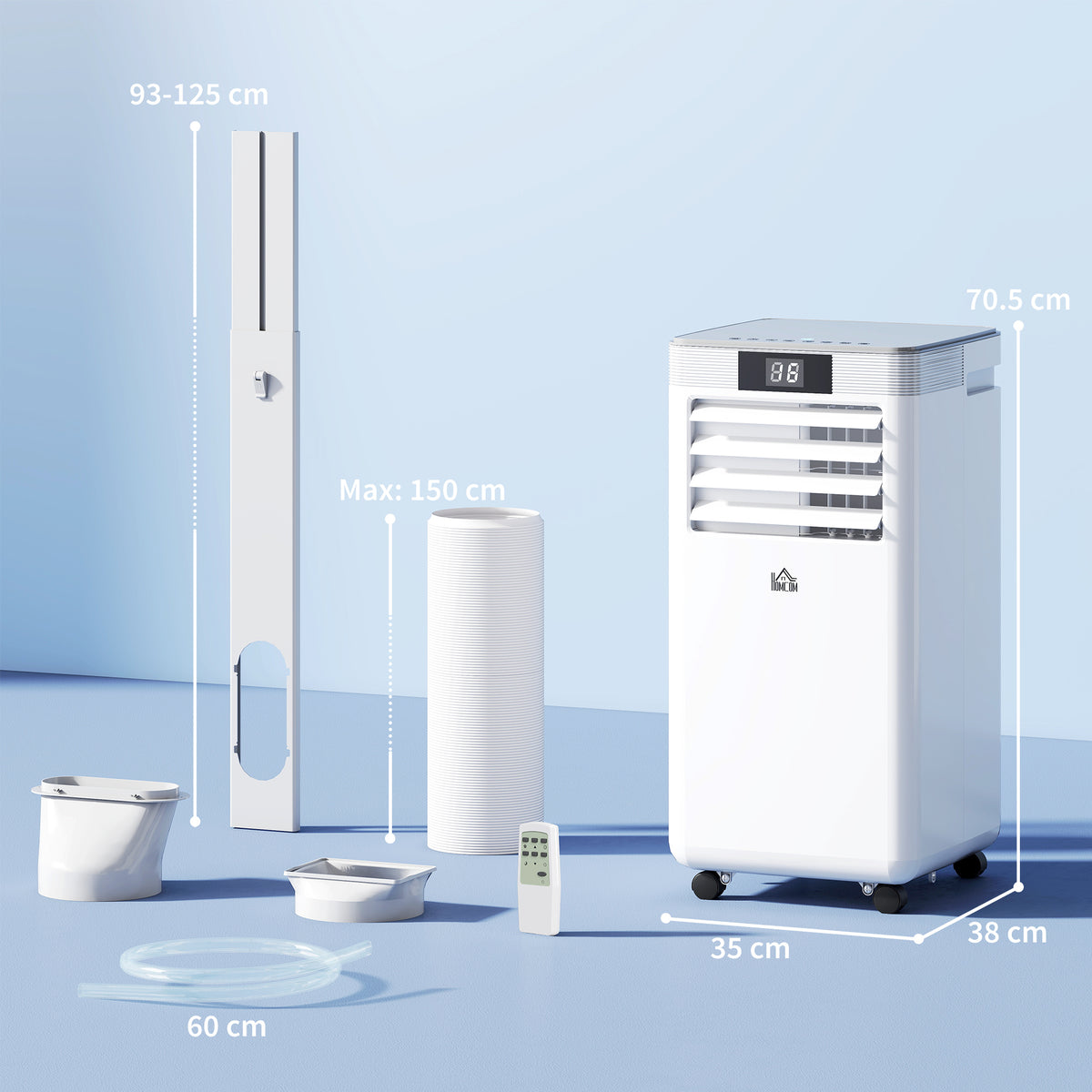 HOMCOM BTU Air Conditioning Unit White