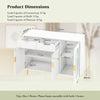 Kitchen Storage Cabinet with 2 Spacious Drawers and 2 Cabinets-White