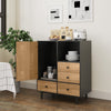 Buffet Sideboard Mid Century Modern Storage Cabinet with 4 Drawers-Black