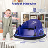 6V Kids Ride on Battery Powered Bumping Car with Flashing LED Lights-Purple