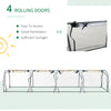 Outsunny 395  x 100 cm Low Tunnel Greenhouse - Clear