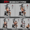 HOMCOM Multigym Station, with 66KG Weight Stack, for Strength Training, Black