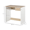 HOMCOM 80cm Compact Computer Desk with Keyboard Tray, Home Office Desk with Drawer for Bedroom Study, Oak