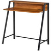 HOMCOM Writing Desk Computer Table Home Office PC Laptop Workstation Storage Shelf 84L x 45W cm Walnut