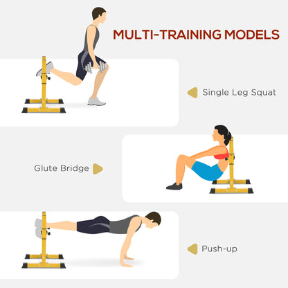 SPORTNOW Bulgarian Split Squat Stand in Yellow