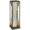 Outsunny Garden Rattan Lamp, 77 cm Tall Solar Rattan Floor Lamp, Solar Garden Light with Auto On/Off LED Lights, IP44 Waterproof for Outdoor, Porch, Pathway, Deck, Grey
