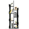Tree-Shaped Bookshelf with 8 Storage Shelves-Black