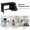 Modern Computer Desk with 3 Drawers for Home Office-Black