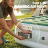 Outsunny Inflatable Mattress, Double Air Bed with Built-in Electric Pump, 3 Mins Inflation, Flocked Surface, Dark Green