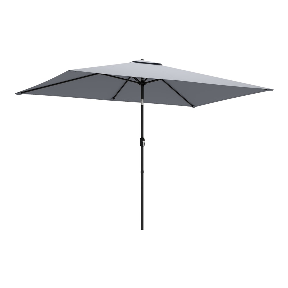 Outsunny Garden Parasol in Light Grey