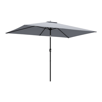 Outsunny Garden Parasol in Light Grey