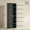 HOMCOM Six Shelf Bookcase - Black