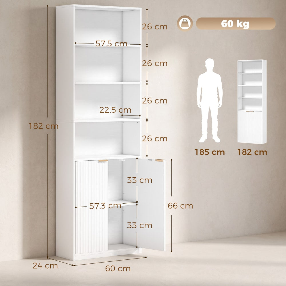 HOMCOM Bookcase in White