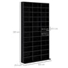 HOMCOM 1116 CD/ 528 DVD Storage Unit, Media Storage Shelf, Wooden Display Unit with Adjustable Shelves, 102 x 195 cm, Black