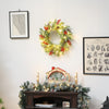 HOMCOM 60 cm Prelit Christmas Wreath, Door Wreath with Realistic Branches, 30 Warm White LEDs, Timer, Battery Operated