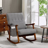 HOMCOM Wood Frame Rocking Accent Chair - Grey