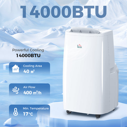 HOMCOM 14000 BTU Multi-Mode Mobile Air Conditioner, with Mounting Kit