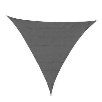 Outsunny 5x5m Triangle Sun Shade Sail Outdoor UV Protection HDPE Canopy w/ Steel Rings Ropes UV Block Outdoor Patio Shelter Grey
