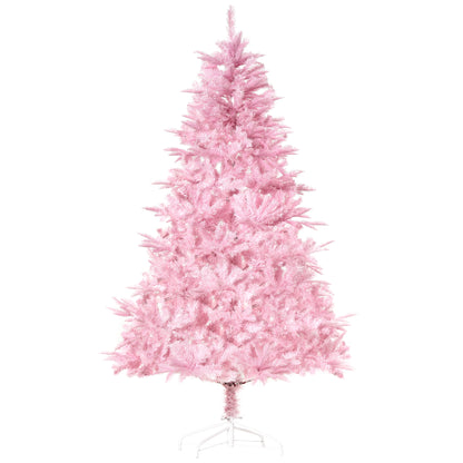 HOMCOM 5FT Artificial Christmas Tree in Pink