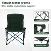 Camping Chair with Adjustable Umbrella and Portable Carrying Bag-Green 2 Pack